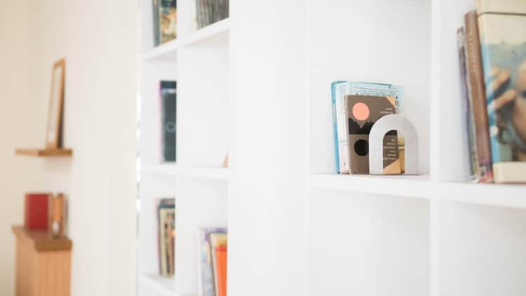 Built-In Bookshelves In a Home Office